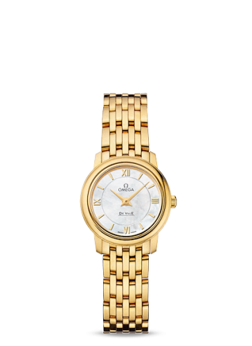 Omega De Ville Prestige Quartz 24.4 Yellow Gold / MOP / Bracelet